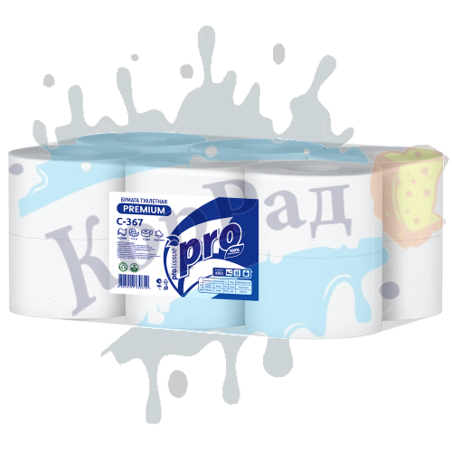 Бумага туалетная  "Protissue Premium", 2 слоя, с центральной вытяжкой, 12 рул, 510л,  арт. С367 фото 3