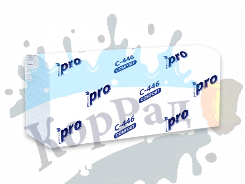 Полотенца бумажные листовые "Protissue", Z сложения, 1 слой,200 листов (240*215 мм), арт.С446 фото 2