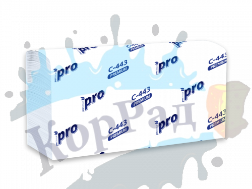 Полотенца бумажные листовые "Protissue", Z сложения, 2 слоя, 190 листов (240*215) мм, арт.С443 фото 2
