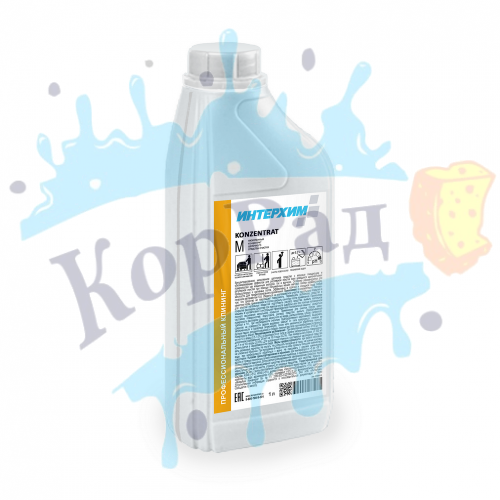 ИНТЕРХИМ Концентрат M, 1л, Низкопенный концентрат щелочного  средства очистки 