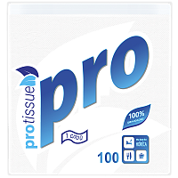 Салфетки бумажные "Protissue", 1  слой  (100 листов 24х24), арт.С184 (М)