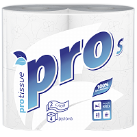 Бумага туалетная  "Protissue", 2 слоя, 4 рулона, арт. С160