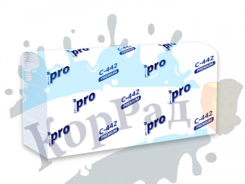 Полотенца бумажные листовые "Protissue", Z сложения, 2 слоя, 200 листов (240*215 мм), арт.С442 фото 5