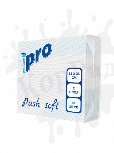 Салфетки бумажные "Protissue" белые , 2 слоя (50 шт 33х33), арт. С477 М фото 2 Салфетки бумажные "Protissue" белые , 2 слоя (50 шт 33х33), арт. С477 М фото 2