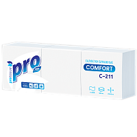 Салфетки бумажные "Protissue Comfort", 1 слой (500 листов 23х23), арт.С211 (М)