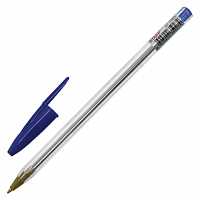 Ручка шариковая STAFF "Basic Budget BP-04", ЧЕРНАЯ, линия письма 0,5 мм, с штрихкодом, 143869