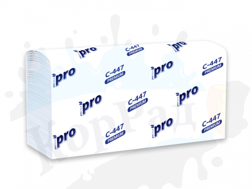 Полотенца бумажные листовые "Protissue", W сложения, 2 слоя,150 листов(320*225) мм , арт.С447 фото 2
