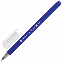 Ручка гелевая BRAUBERG «Matt Gel», СИНЯЯ, корпус soft-touch, узел 0,5 мм, линия 0,35 мм